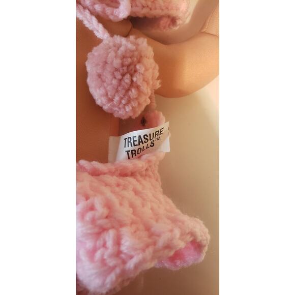 1991 Treasure Troll Tot 14" Doll Bellybutton Wishstone Pink Pig Outfit Vintage - Picture 8 of 13